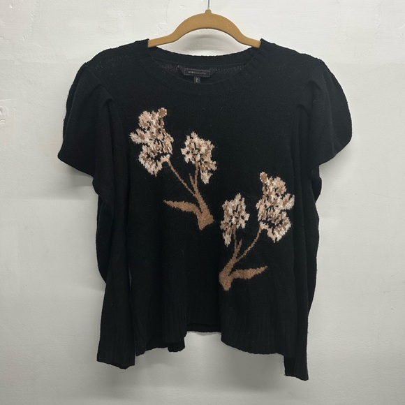 BCBG Maxazria black graphic pullover sweater top - Picture 5 of 5